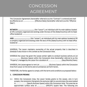 Concession Agreement