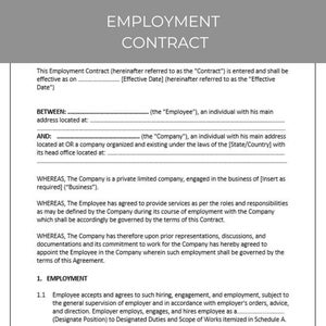 Employment Contract