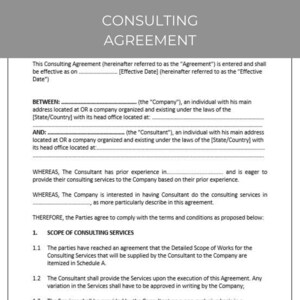 Consulting Agreement