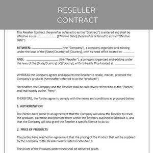 Reseller Contract