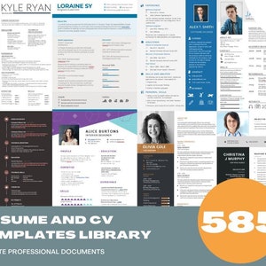 Resume Template with Photo, Professional Resume Template for Word, Clean CV Template with Picture, Resume and Cover Letter - 585 Templates