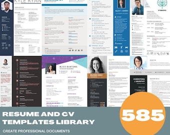 Resume Template with Photo, Professional Resume Template for Word, Clean CV Template with Picture, Resume and Cover Letter - 585 Templates