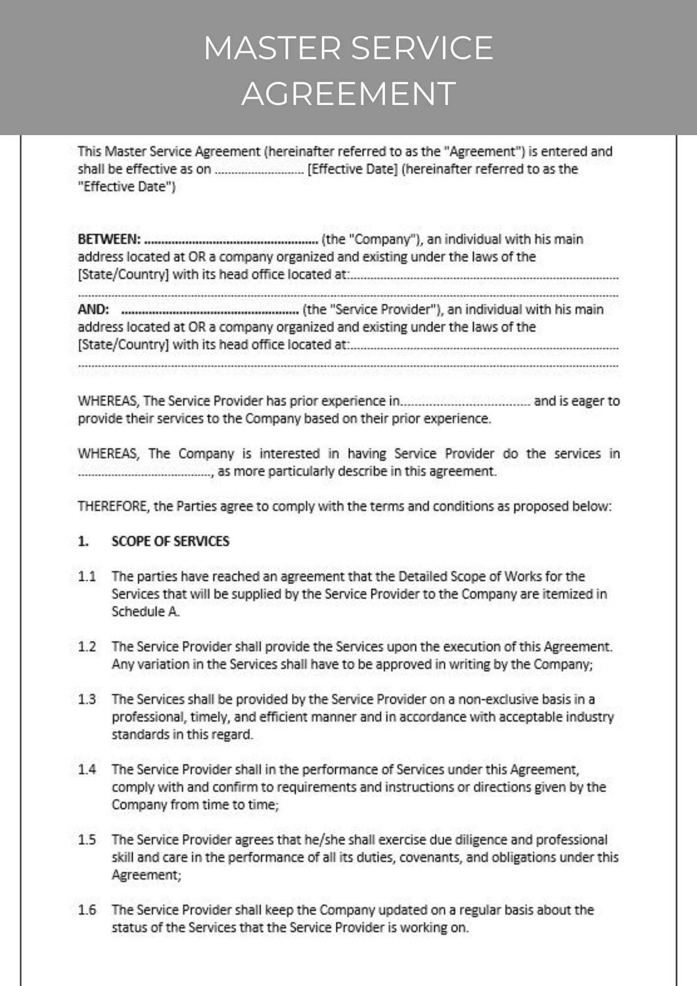 Master Service Agreement Etsy