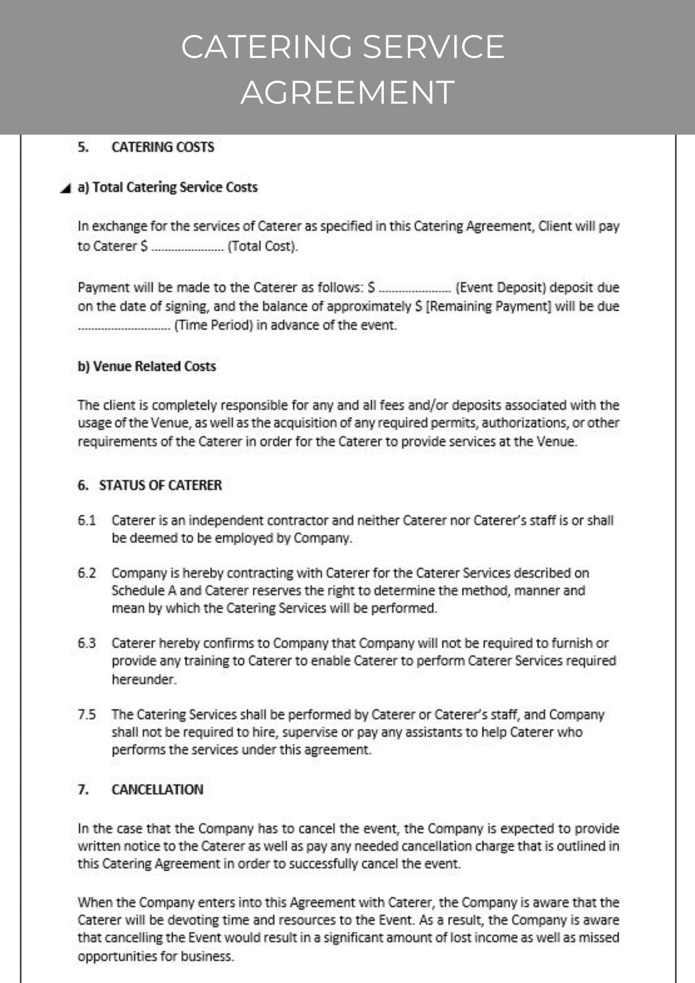streamline your catering operations | built for... Catering Service Agreement - Etsy
