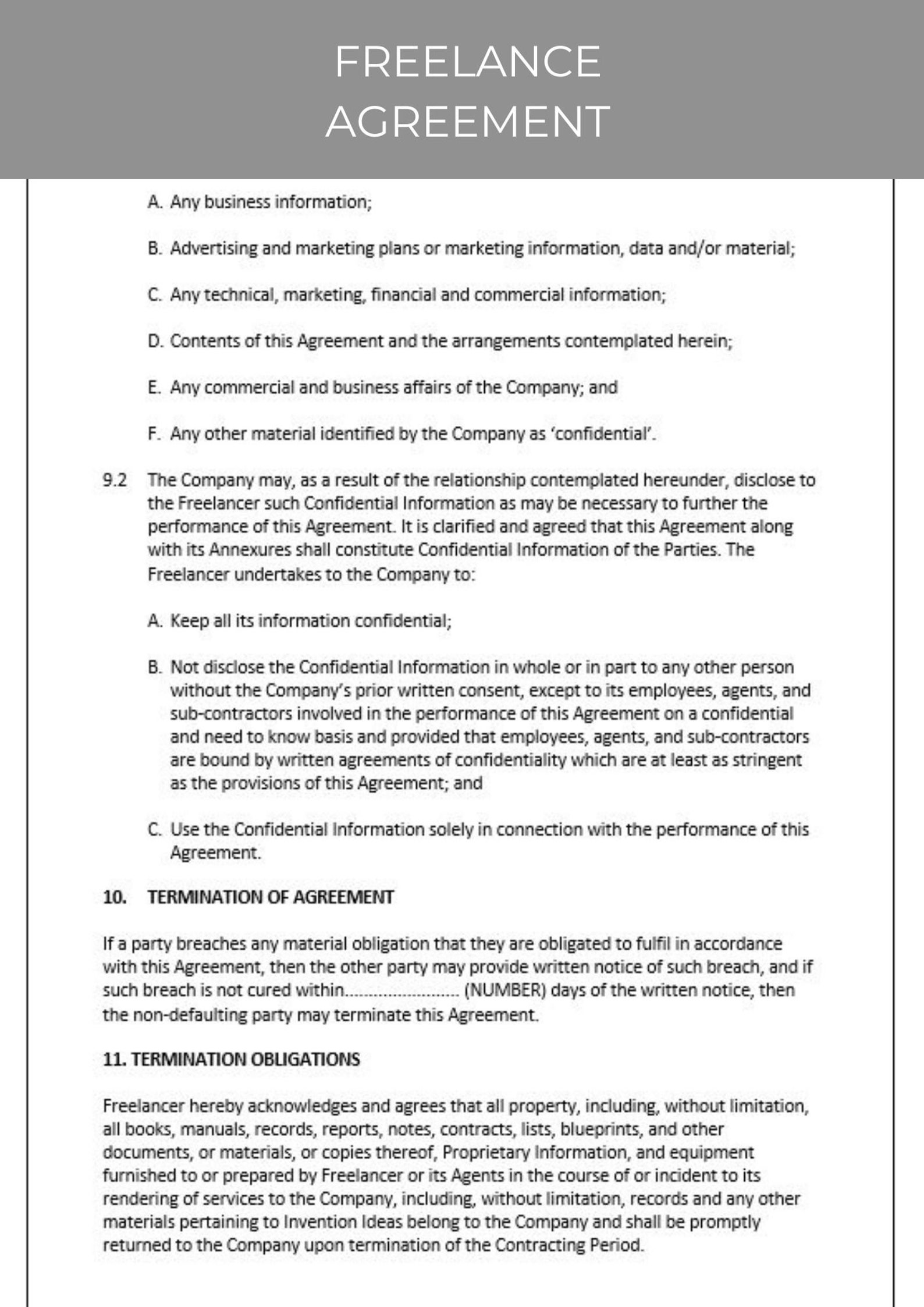 Image 7 for Freelance Trainer Agreement Template