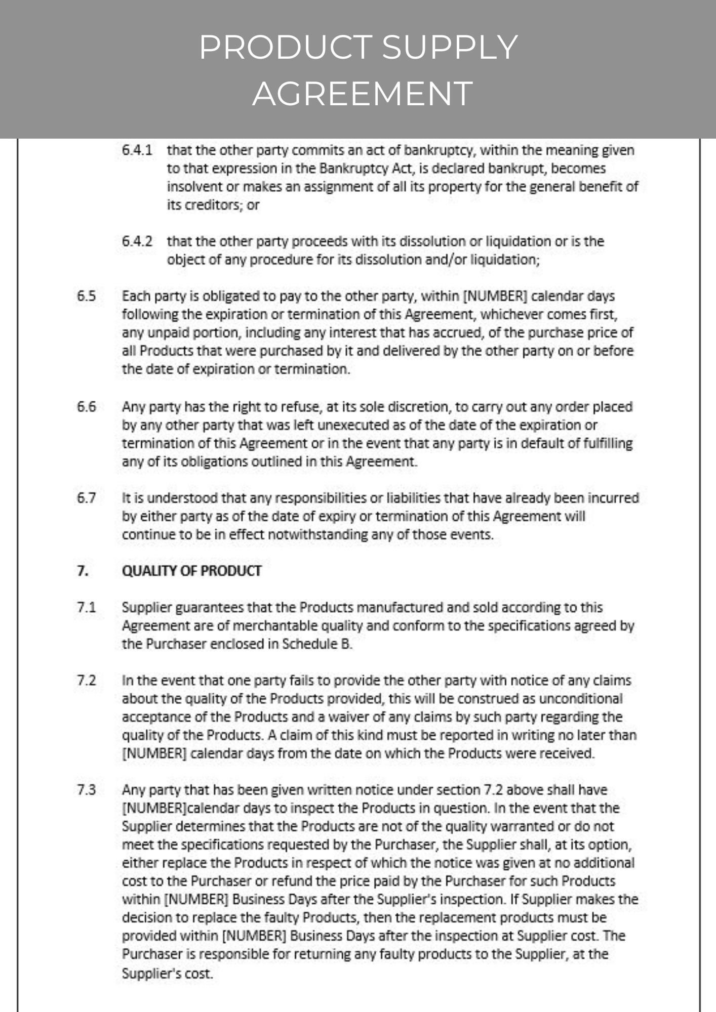 Product Supply Agreement - Etsy