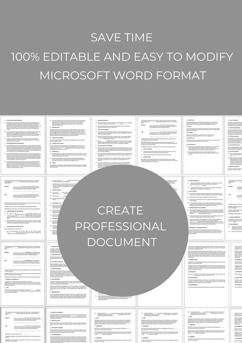 General Contract Example General Contractor Services Agreement, Editable Template, Contract ...