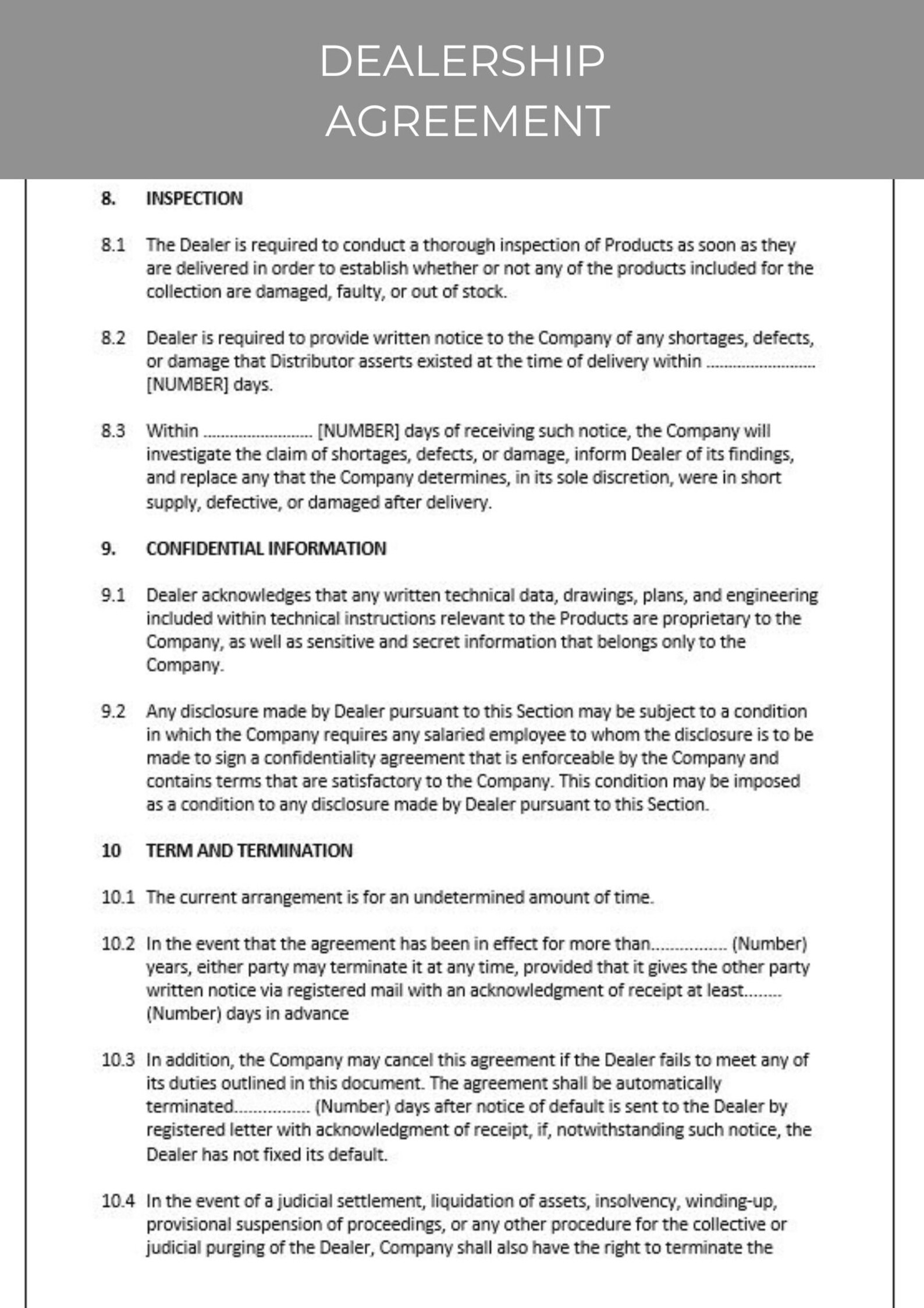 Dealership Agreement - Etsy