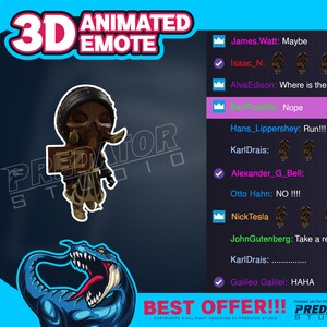 3D Animated Emote, Kick Emote, Twitch Emote Pack, Twitch Emote, Digital Emote, Virtual Emote, Twitch Emote Maker - Dragon Priest 3D Emote