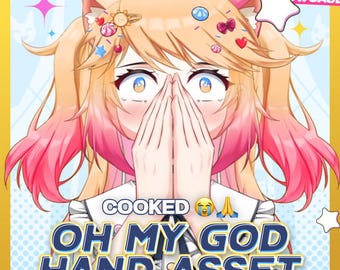 VTuber OMG Hand Asset | Anime Shock Reaction Hands | Live2D Prop | VTube Studio