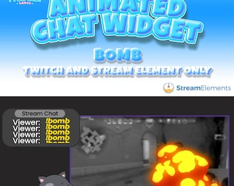 Animowany widget czatu o bombie dla Twitch StreamElements