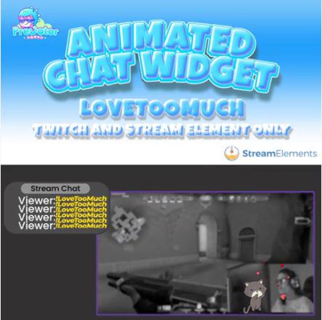 Animated Twitch Chat Widget: Streamelements Overlay (GIF & MP4) - Etsy