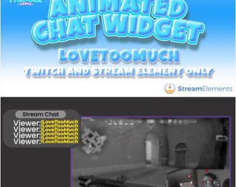 Widget de discussion animé Twitch : superposition StreamElements (GIF et MP4)