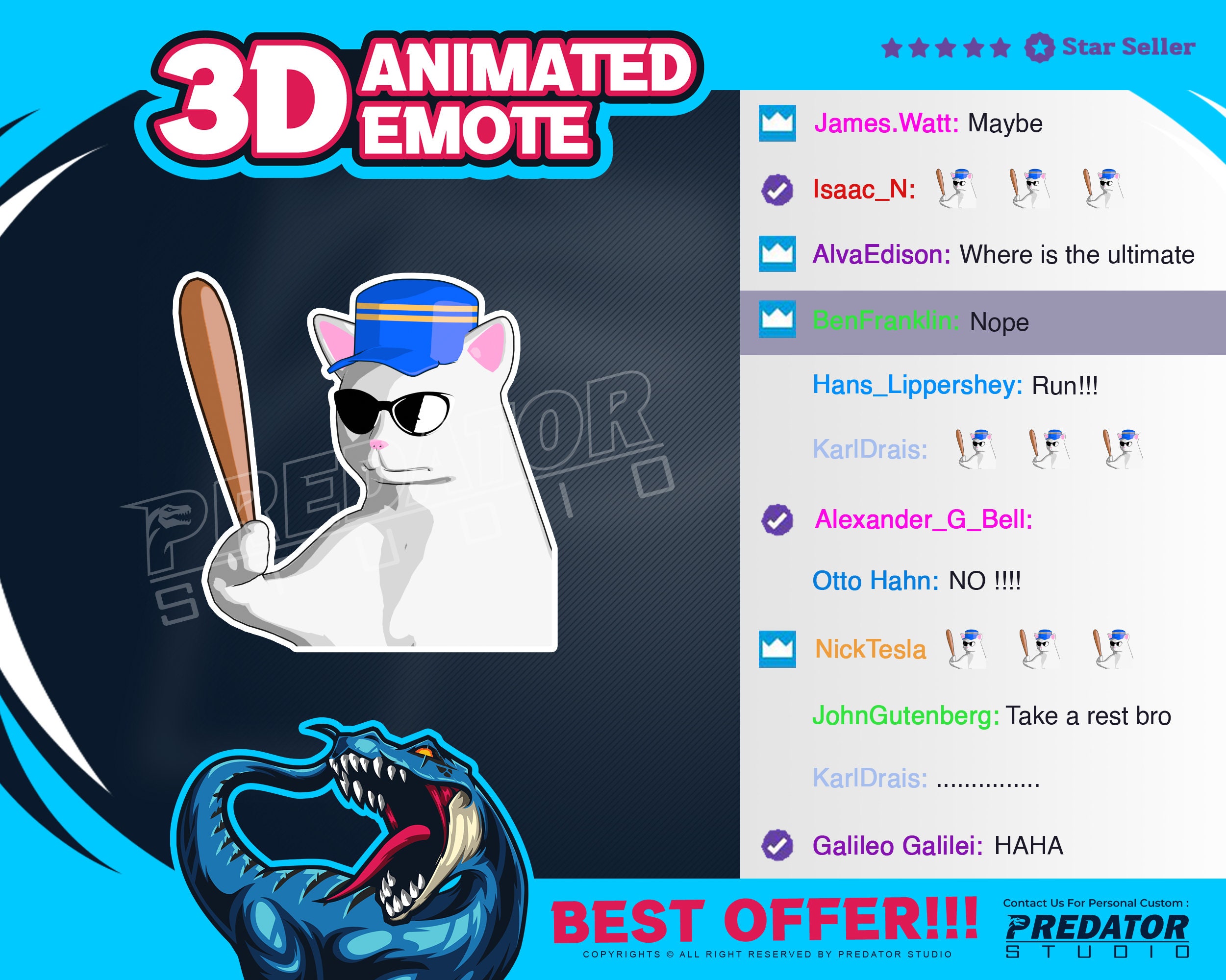 3D Animated Emote Hype Train | Gaming Emotes for Twitch and Discord ...