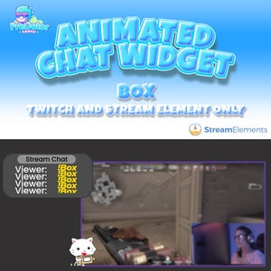 Vibrant Twitch Chat Widget - Real-time Animated Overlay for Streamers - Box Twitch Chat Widget