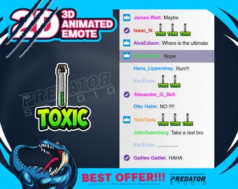 Toxic 3D Animated Emote, Streamer/Discord Gif Emote
