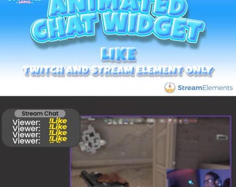 Animated Twitch Chat Widget: StreamElements Like Design