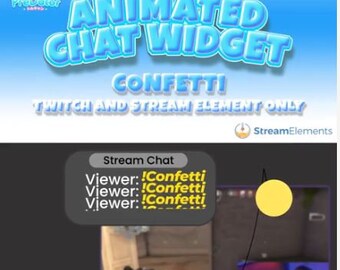 Animated Confetti Twitch Chat Widget - StreamElements