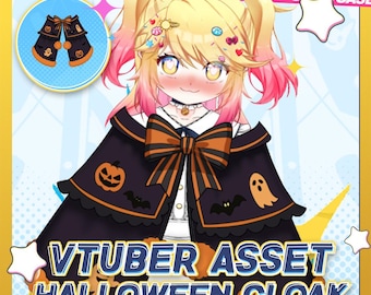 VTuber Halloween Cloak Asset: Spooky Live2D Costume Prop