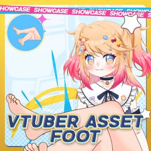 VTuber Hand Asset Foot for Live2D | Cute Stream Accessory | Stream Props | VTuber Pose | VTuber Model