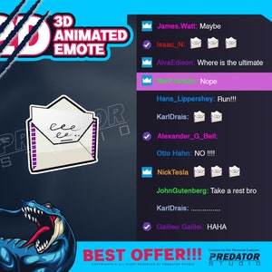Send It 3D Animated Emote, Emote Commission, Kick Emote, Stream Emote Twitch, Game Emote, Twitch Emotes, Streamer Emotes, Discord Emote