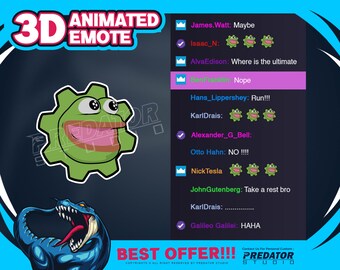 Coggers 3D Animated Emote: Twitch/Kick Streamer Emote (GIF/PNG)