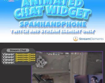 Widget animé de chat Twitch : superposition personnalisée StreamElements