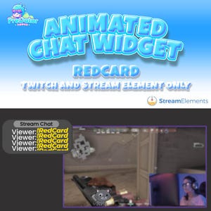 Widget chat dinamico di Twitch / Trasforma il tuo streaming con animazione interattiva / Widget chat di Twitch di Red Cart
