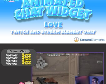 Widget de bate-papo animado do Twitch: sobreposição de elementos de fluxo personalizados