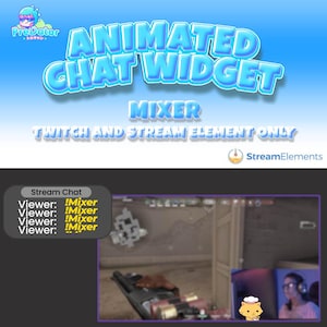 Ulepsz swój czat | Animowany widget Twitch do transmisji strumieniowej w czasie rzeczywistym | Mixer Twitch Chat Widget