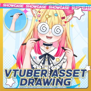 VTuber Asset Hand Drawing Pose | Live2D Asset for Streamer Model | VTuber Model Asset | Hand Pose Live2D | VTuber Expression