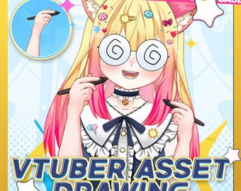 VTuber Drawing Hand Asset: Live2D Streamer Model