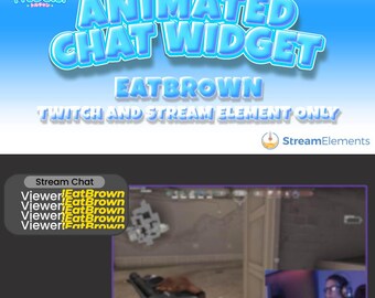 Animated Twitch Chat Widget: StreamElements Overlay