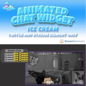 Seamless Chat Widget for Twitch - Real-Time Animation - Ice Cream Twitch Chat Widget