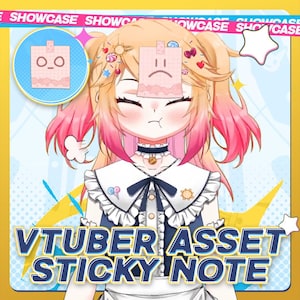 VTuber Sticky Note Prop: Live2D-modelaccessoire