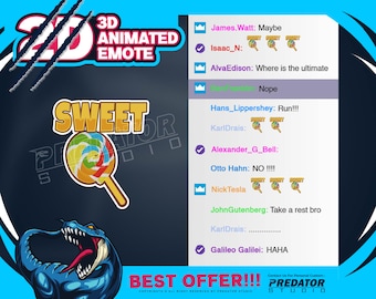 Emote animée Sweet Lollipop : emote streamer 3D