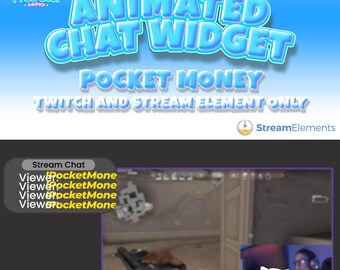 Animowany widget czatu Twitch: interaktywna nakładka na transmisję (StreamElements)