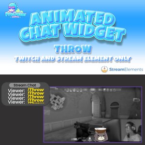 Creative Animated Chat Widget | Twitch Streams | Throw Twitch Chat Widget