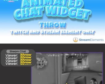 Widget de bate-papo animado do Twitch: StreamElements Throw Chat