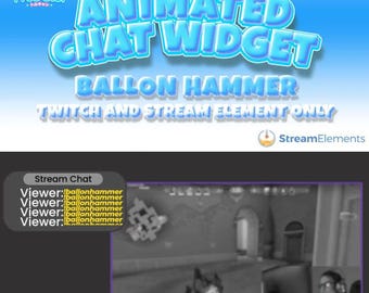 Animated Balloon Hammer Twitch Chat Widget for StreamElements