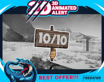 Cute 3D Animated 10/10 Twitch Stream Alert