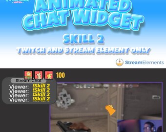 Animated Twitch Chat Widget: StreamElements Overlay - Skill V2
