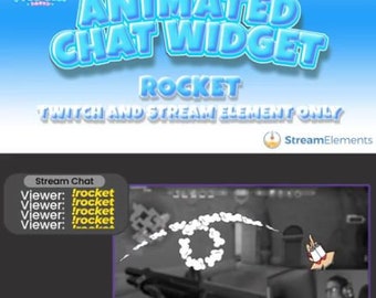 Animated Rocket Chat Widget for Twitch StreamElements
