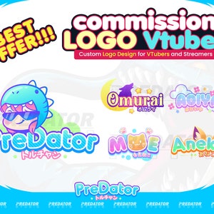 Custom Cute Logo Design | VTubers Logo | Text Logo | Logo Design | Cute Logo | VTuber Commission | Streamer | Personalized Logo
