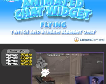Animated Flying Twitch Chat Widget: StreamElements GIF Overlay