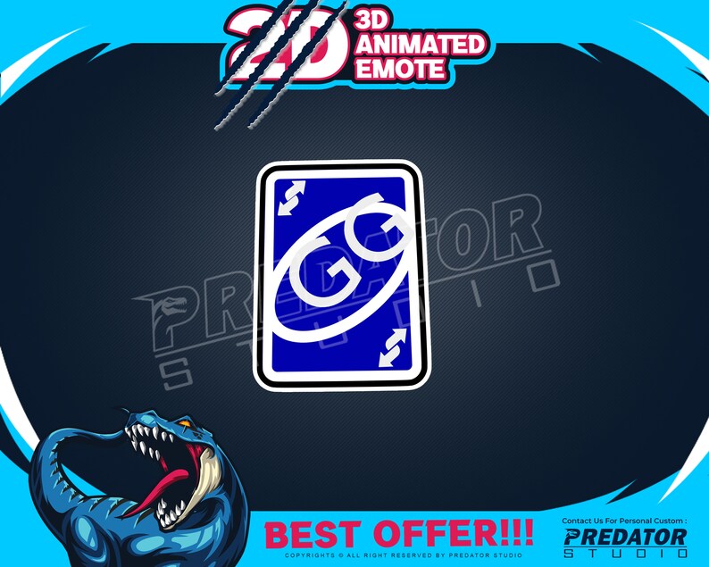 GG Card 3D Animated Emote Streamer Emote Twitch Emotes GG - Etsy