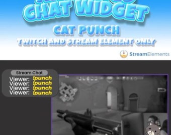 Animiertes Katzen Box Chat Widget: StreamElements Twitch Overlay