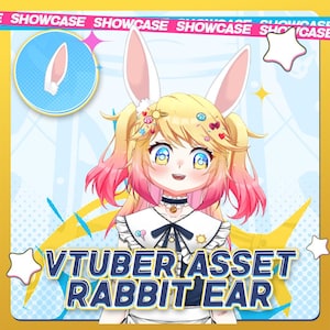 VTuber Asset Rabbit Ears | Cute Outfit Accessory for Live2D Model Streaming | Stream Asset | Ears for Live2D | VTuber Avatar
