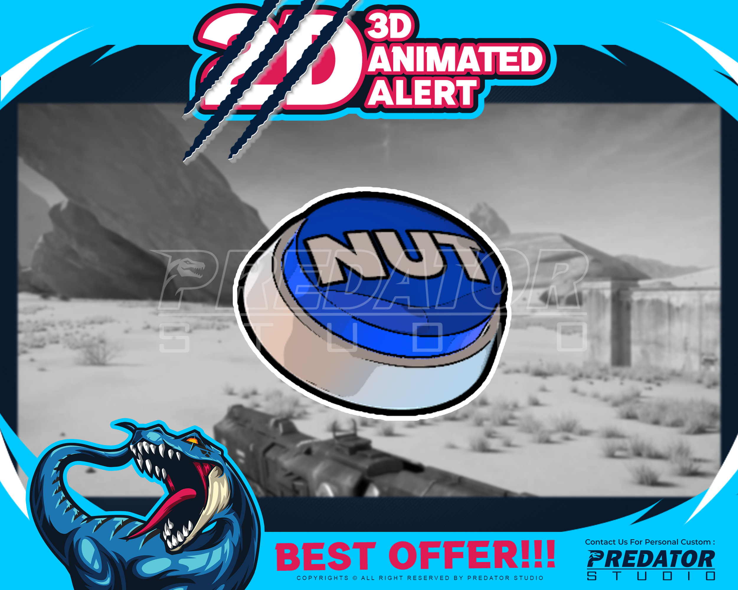 Streamlabs Button 3D Animated