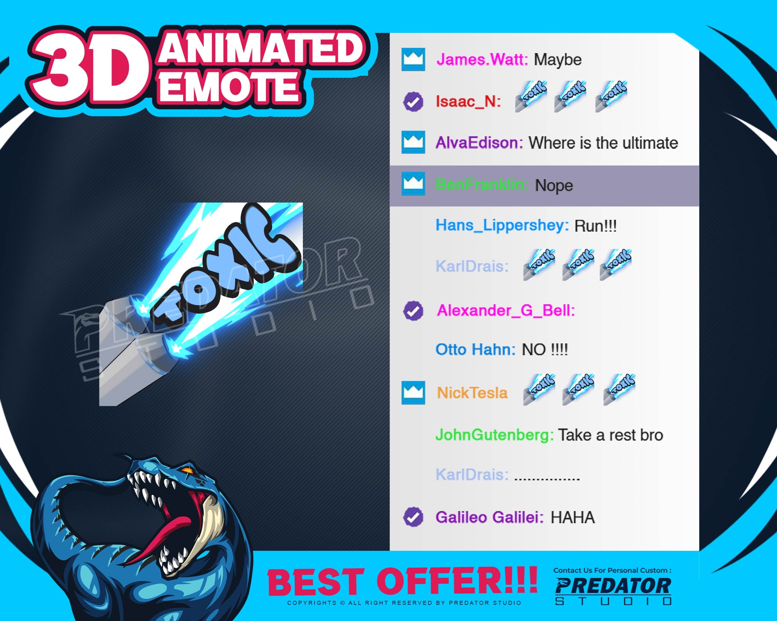 Hydrate 3D Animated Emote, Emote Twitch, Kick Emote, Text Emotes, Emote ...